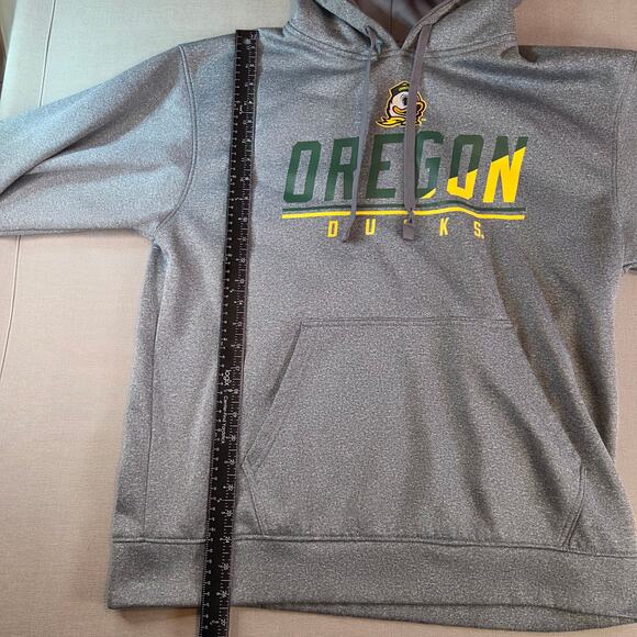 Champion Oregon Ducks Hoodie Gray Pullover Sweatshirt Men’s Size L - Picture 7 of 13